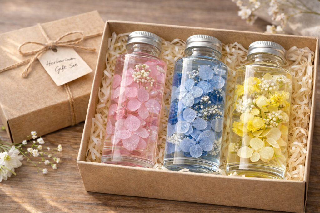 ハーバリウムの3点セットギフト