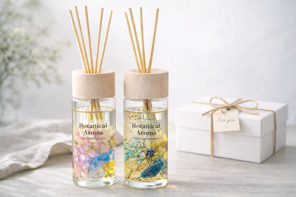 ハーバリウムのディフューザー