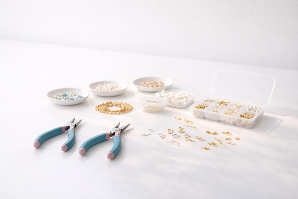 ハンドメイドアクセサリーを作るイメージ