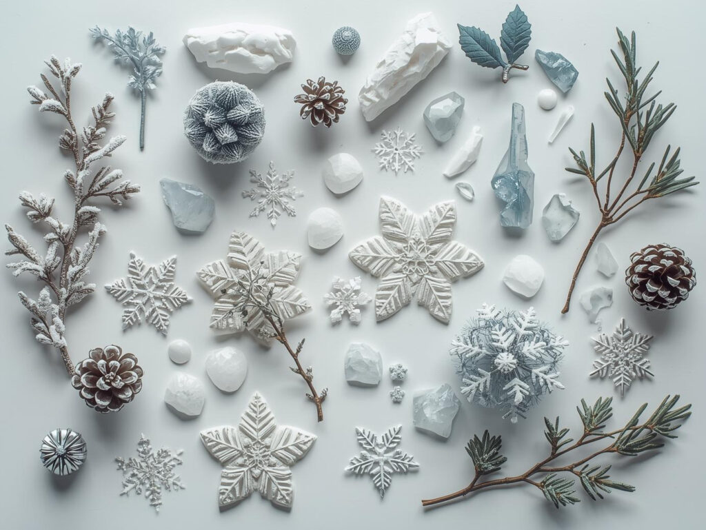 レジンアクセサリーの冬デザインのモチーフ