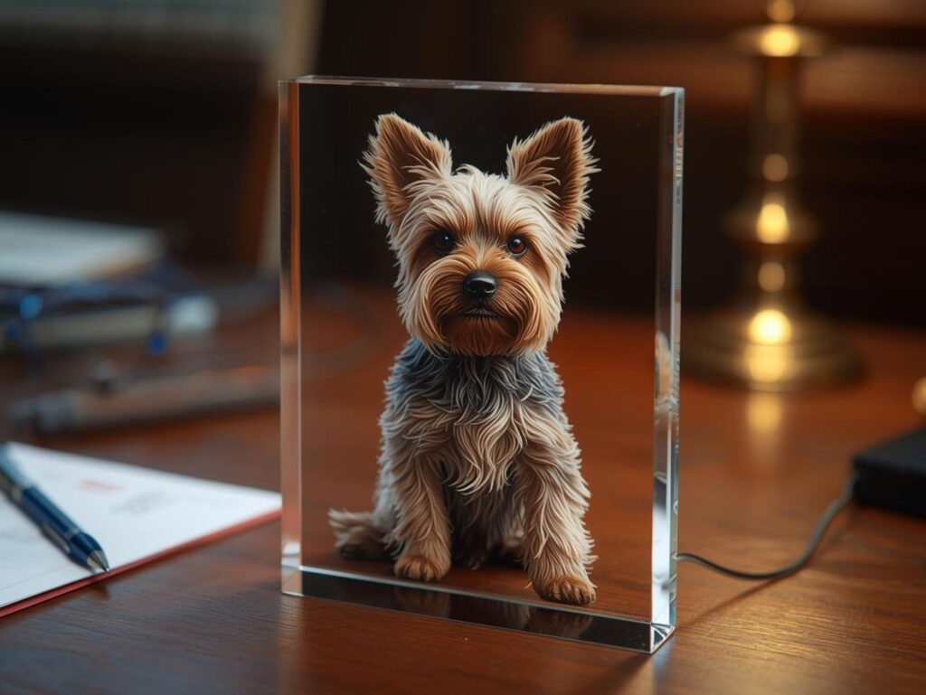 レジンアクスタ制作犬のアクリルスタンドのイメージ