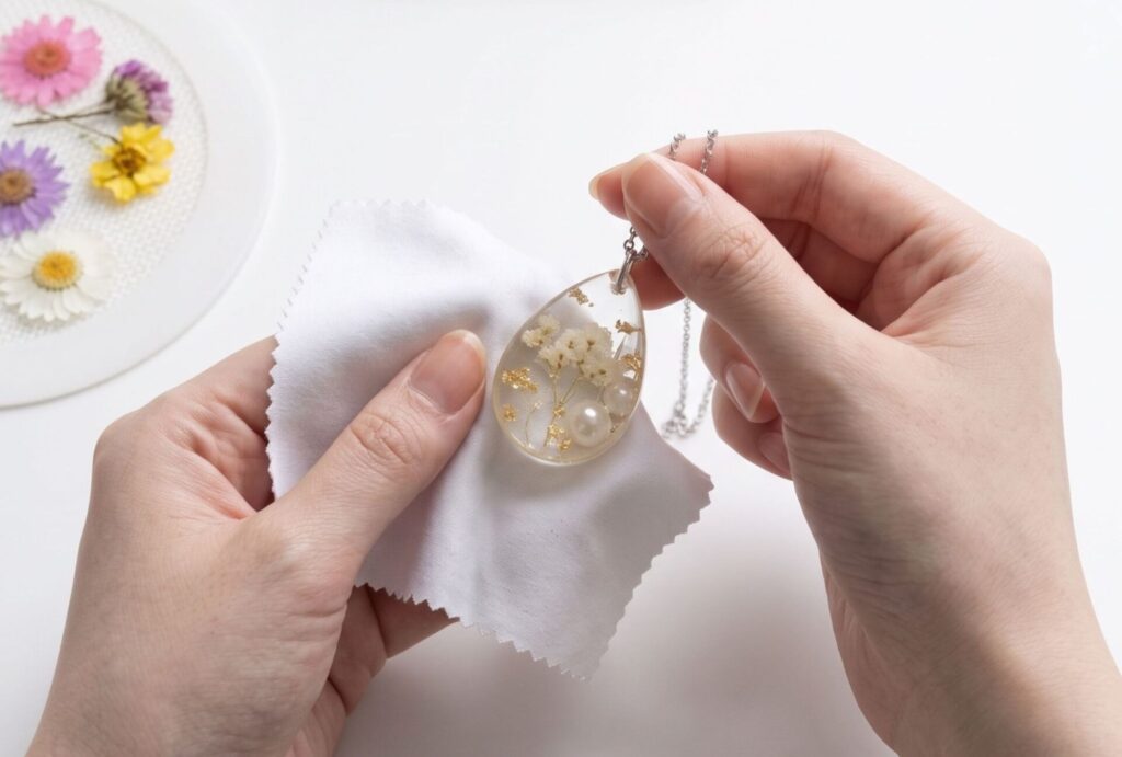レジンラッピングアイデアのお包みする前の準備のイメージ